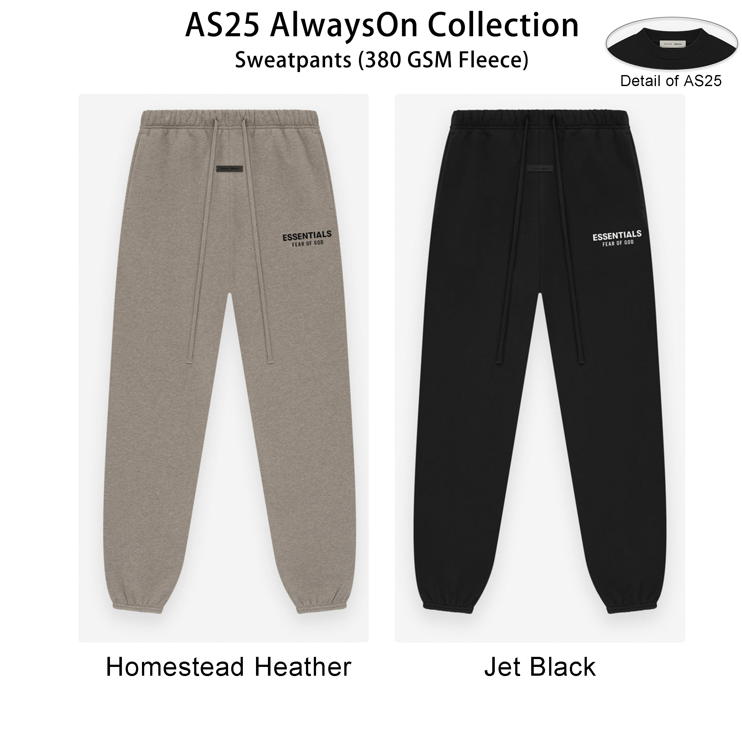AS25 Essentials Sweatpants (AlwaysOn Collection)