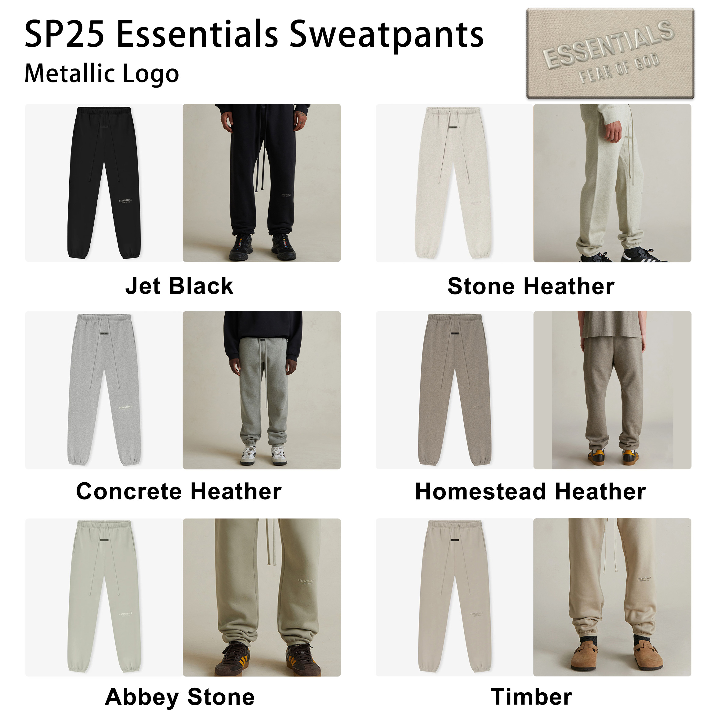 SP25 Essentials Sweatpants (Metallic Logo)