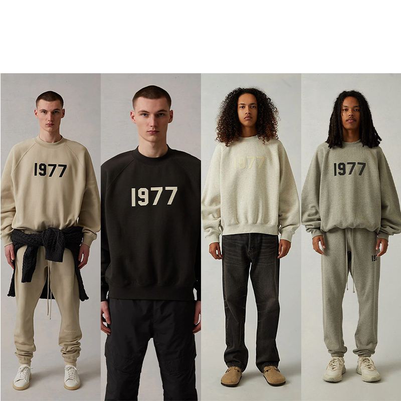 SS22 1977 collection Essentials Crewneck Sweatshirt (1977 Velvety Print)