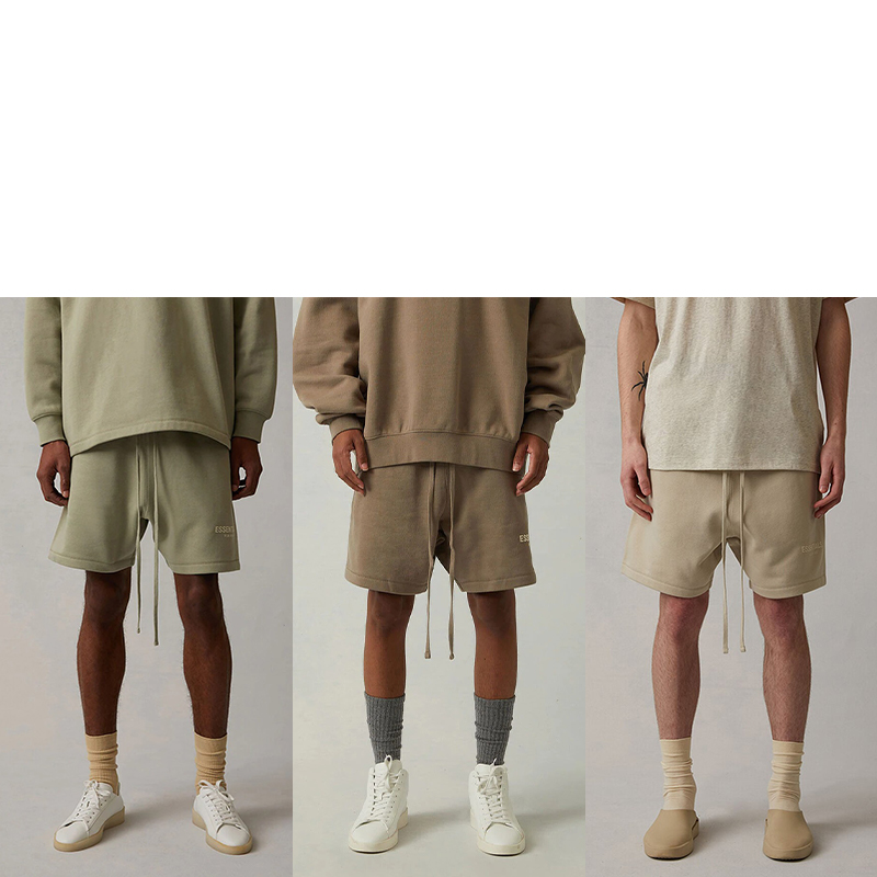 SS22 Essentials Shorts (White Velvety Print)