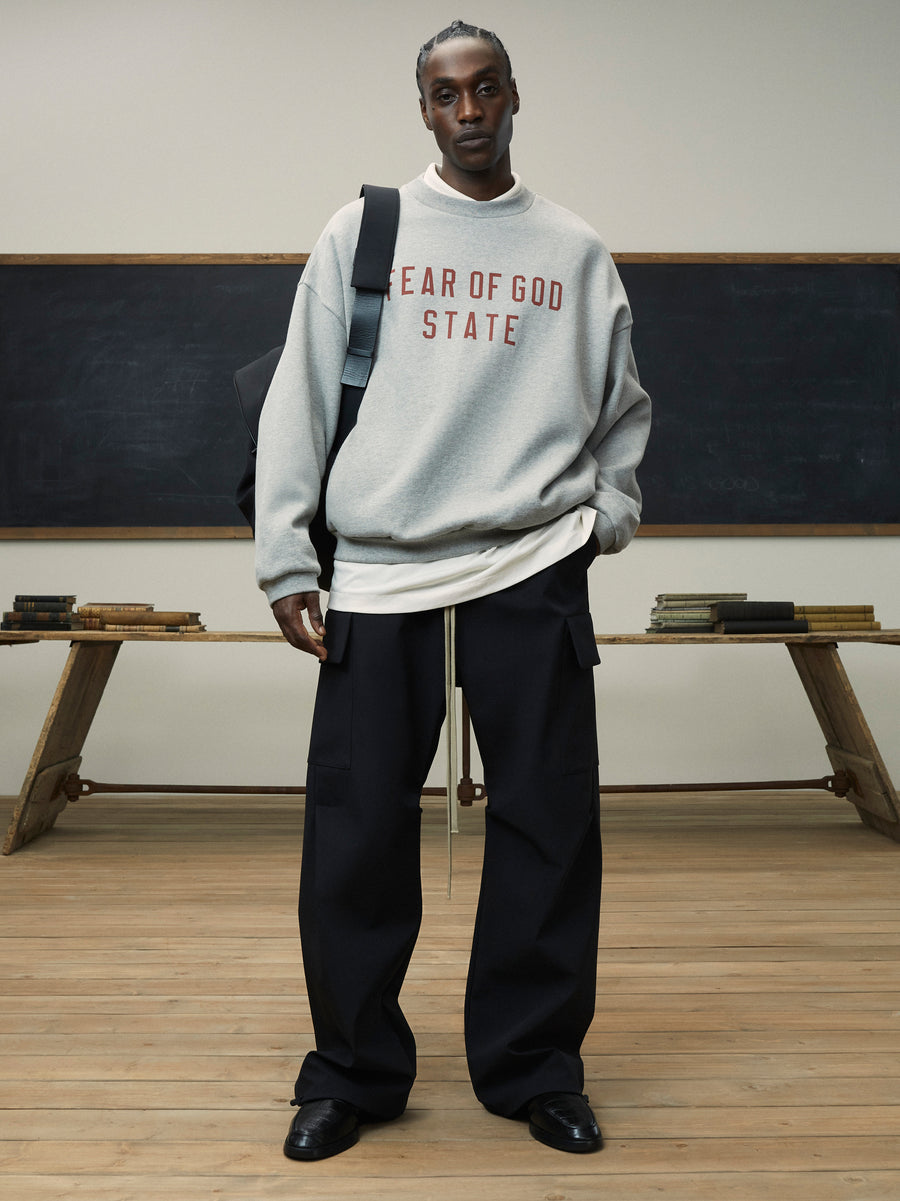 FW24 Essentials State Crewneck Sweatshirt (480GSM Fleece) - Image 2