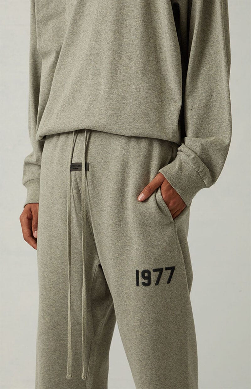 SS22 1977 Essentials Relaxed Sweatpants (Black Velvety Print) - Image 7