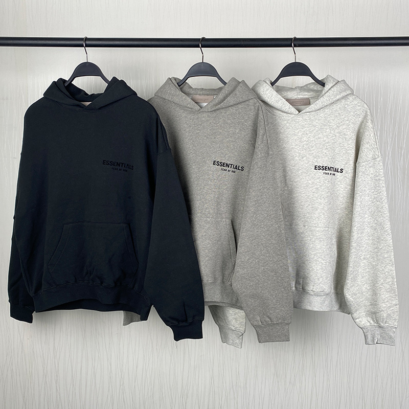 SS22 Essentials Hoodie (Black Velvety) - Image 2