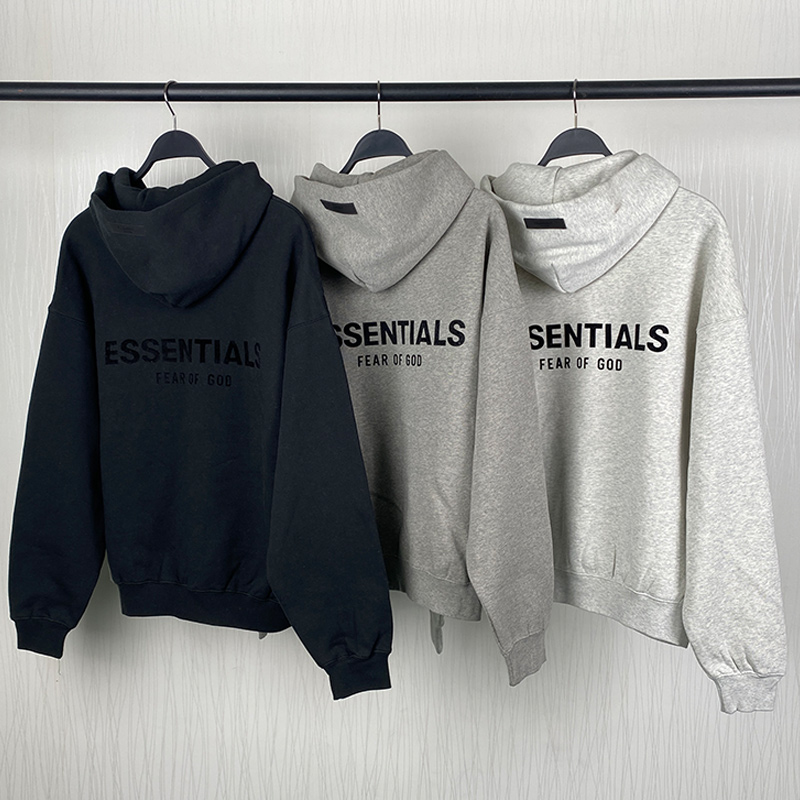 SS22 Essentials Hoodie (Black Velvety) - Image 3
