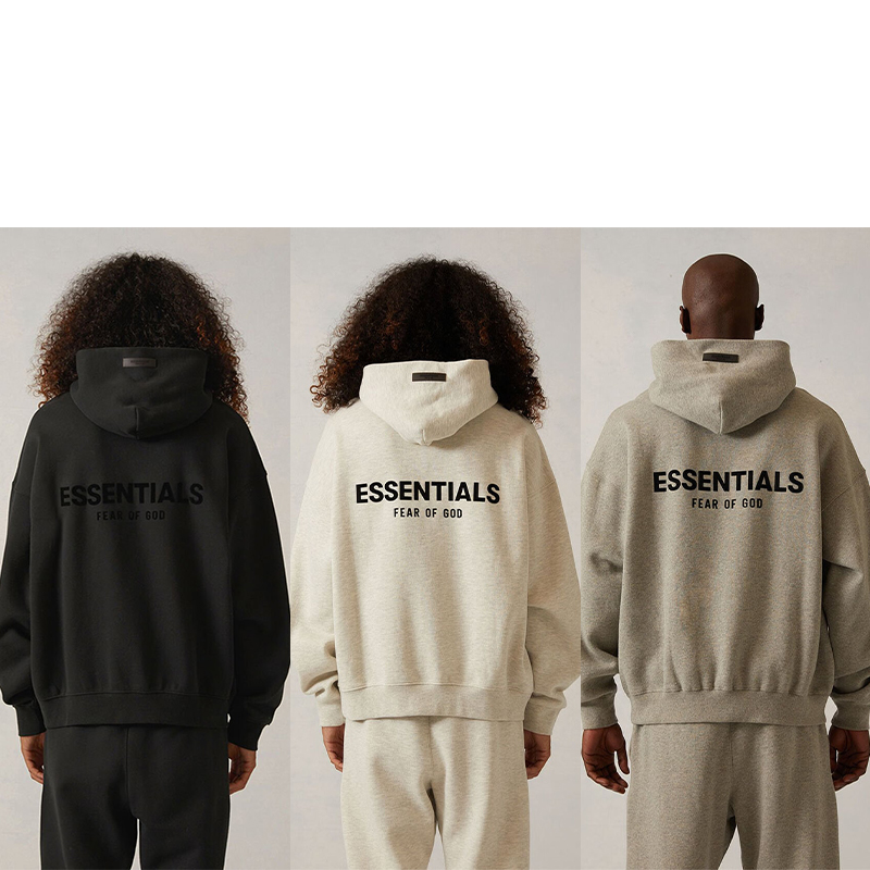 SS22 Essentials Hoodie (Black Velvety) - Image 4