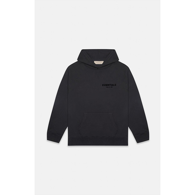 SS22 Essentials Hoodie (Black Velvety) - Image 7